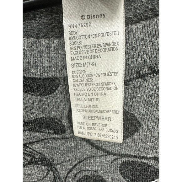 Disney Womens Nightmare Before Christmas Sleepwear Pajama Top Gray Juniors M - Picture 7 of 8